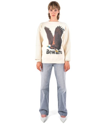 Sweatshirt roller natural "BEWARE" Venez acheter