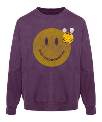 Sweatshirt roller grape "SMILEY" pas cheres