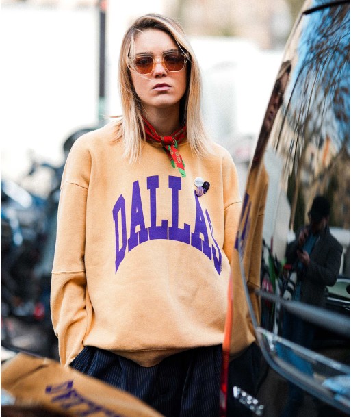 Sweatshirt roller mustard dallas "CITY" à prix réduit toute l'année