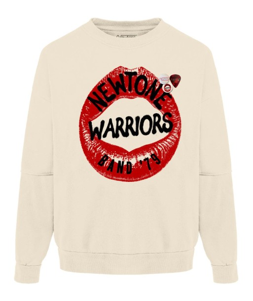 Sweatshirt roller natural "WARRIORS" pas cheres