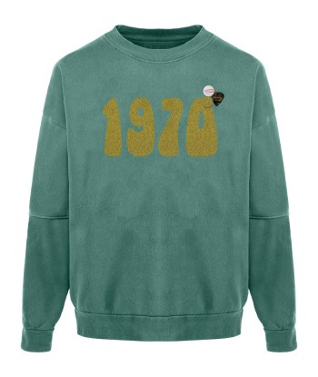 Sweatshirt roller light green "1970 SS22" basket pas cher