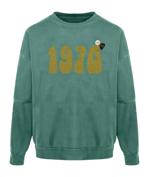 Sweatshirt roller light green "1970 SS22" basket pas cher