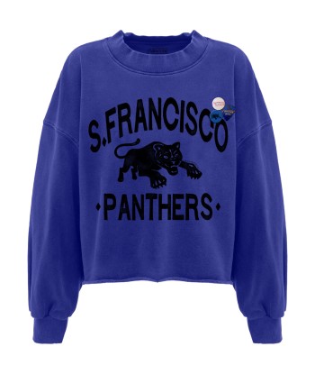 Sweatshirt crop porter flo blue "PANTHERS" l'achat 