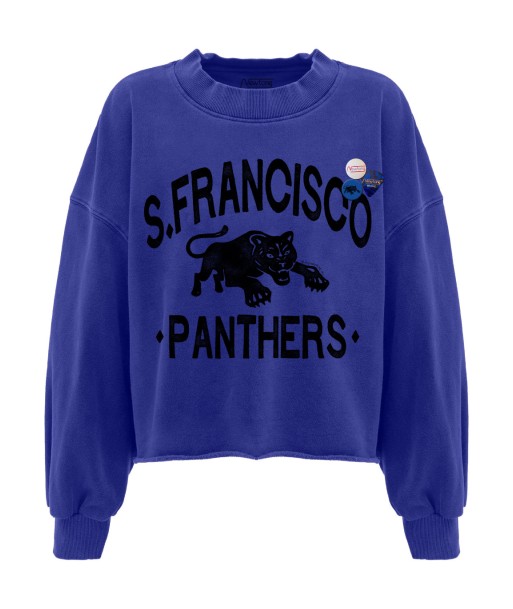 Sweatshirt crop porter flo blue "PANTHERS" l'achat 