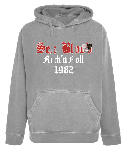 Hoodie jagger grey "BLOOD" de la marque