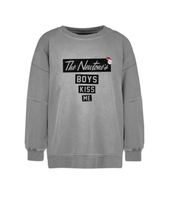 Sweatshirt roller grey "KISS ME" JUSQU'A -70%! 