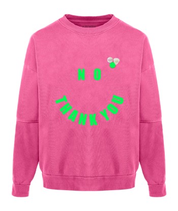 Sweatshirt roller fuschia "NO" français