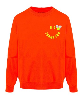 Sweatshirt roller neon orange "THANK" Le MVP de beaucoup