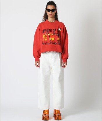 Sweatshirt crop porter blood "SUNSET" Pour