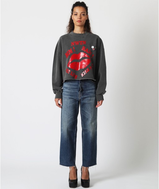 Sweatshirt crop porter pepper "WET LIPS" la livraison gratuite