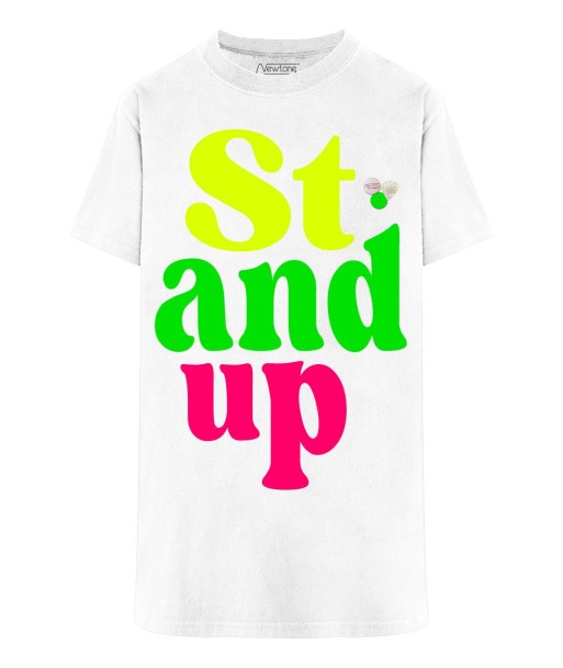 Robe janis dirty white  "STAND UP" l'évolution des habitudes 