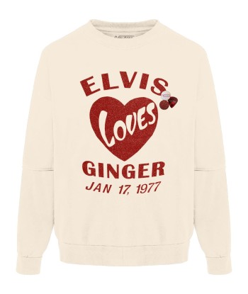 Sweatshirt roller natural "ELVIS" pas chere