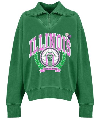 Sweatshirt driver grass "ILLINOIS" la colonne vertébrale