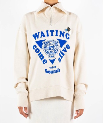 Sweatshirt driver natural "WAITING" plus qu'un jeu 