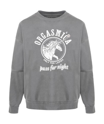 Sweatshirt roller grey "ORGASMICA" plus qu'un jeu 