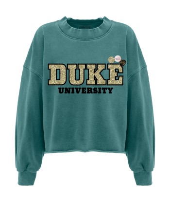 Sweatshirt crop porter forest "UNIVERSITY" Fin de série