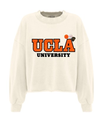 Sweatshirt crop porter natural "UNIVERSITY" en ligne