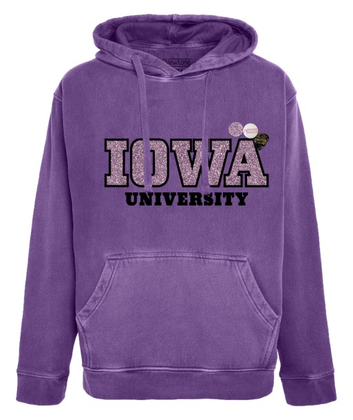 Hoodie jagger purple "UNIVERSITY" basket pas cher