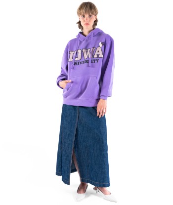 Hoodie jagger purple "UNIVERSITY" basket pas cher