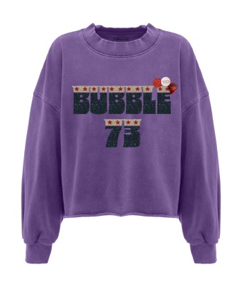 Sweatshirt crop porter grape "BUBBLE" Dans la société mordern