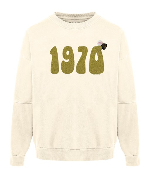 Natural roller sweatshirt "1970 SS22" destockage