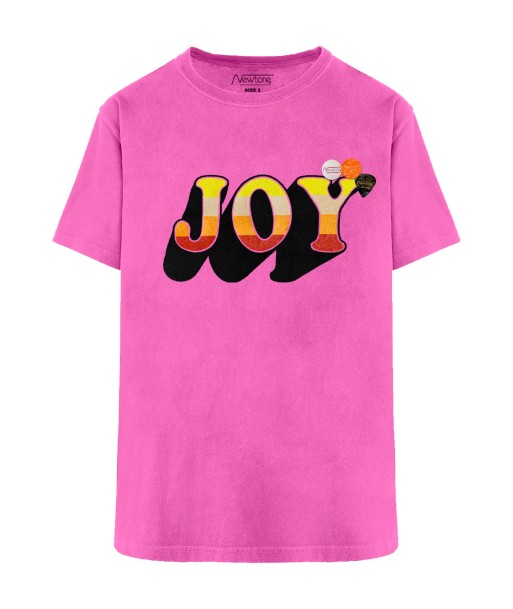 Tee shirt trucker fuschia "JOY FW24" français