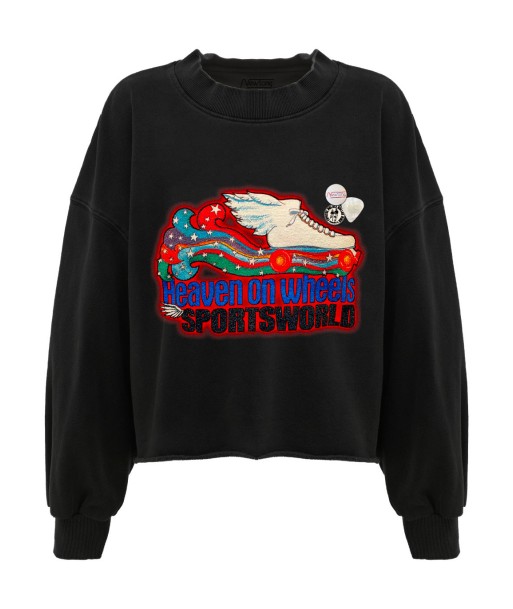 Sweatshirt crop porter night "HEAVEN" la livraison gratuite