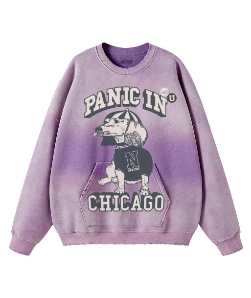 Sweatshirt piper vintage purple "CHICAGO" d'Europe débarque