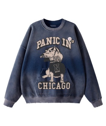 Sweatshirt piper vintage blue "CHICAGO" plus qu'un jeu 