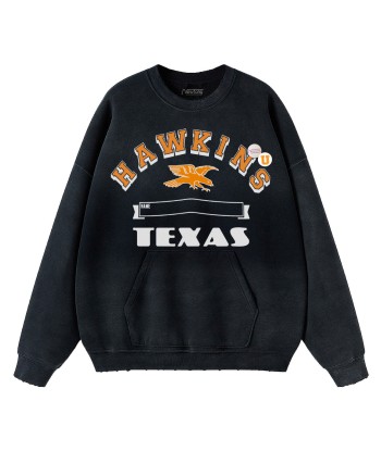 Sweatshirt piper vintage black "HAWKINS" pas cher