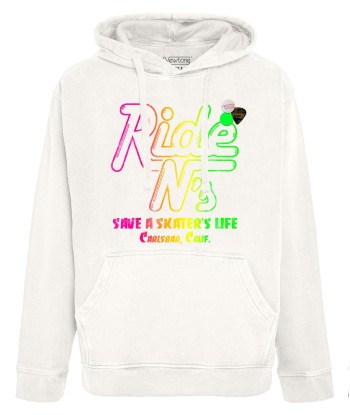 Hoodie jagger dirty white "RIDE" en ligne des produits 