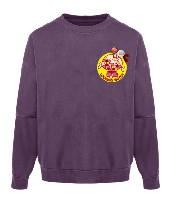 “CANDY” roller grape sweatshirt solde