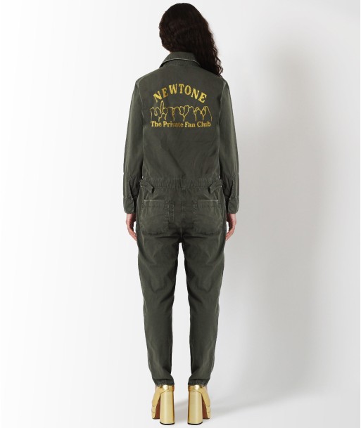 "PEOPLE" khaki matter jumpsuit la livraison gratuite