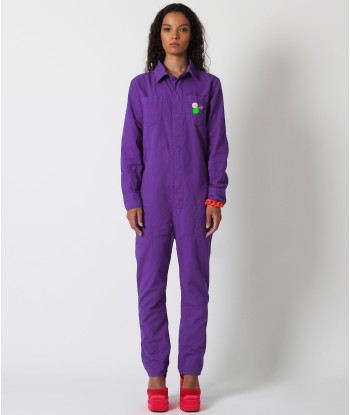 Jumpsuit matter purple "HEROES" brillant des détails fins