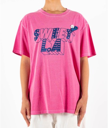 “SWEET” fuschia trucker t-shirt de France