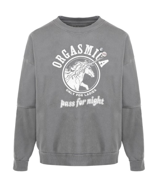 Gray roller sweatshirt "ORGASMICA" des créatures d'habitude